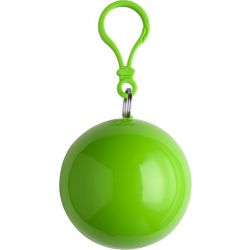 PVC poncho in een plastic bal met karabijnhaak.